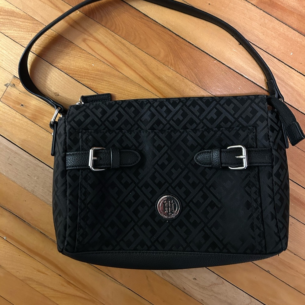 Y2K Tommy Hilfiger Monogram Shoulder Bag